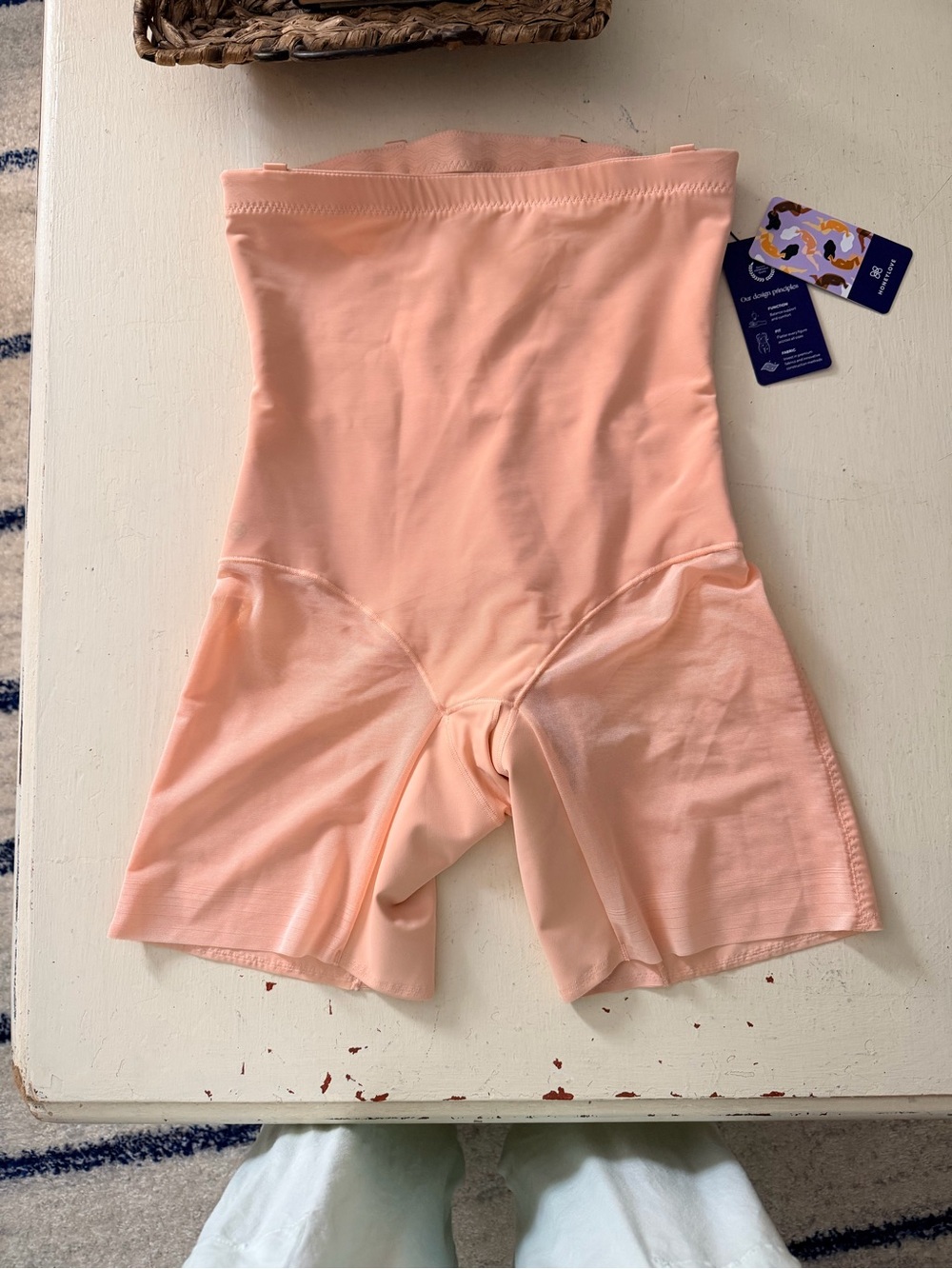 NWT Honeylove SuperPower Short Shapewear Blush Size L High Compression
